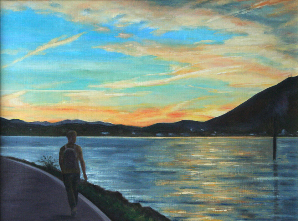 Coucher de soleil sur la Bidassoa